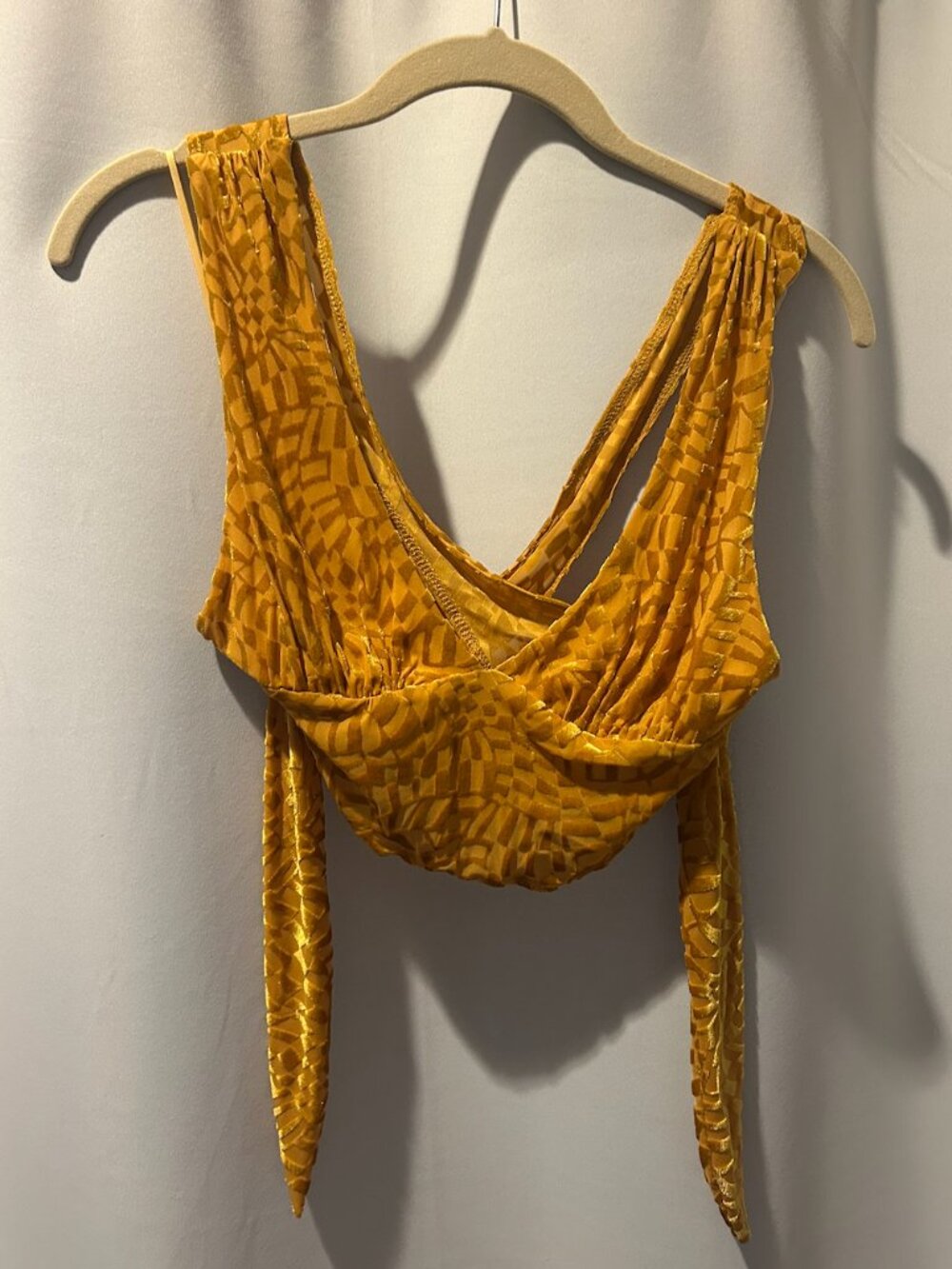 Velvet Multi-Way Wrap Crop Top